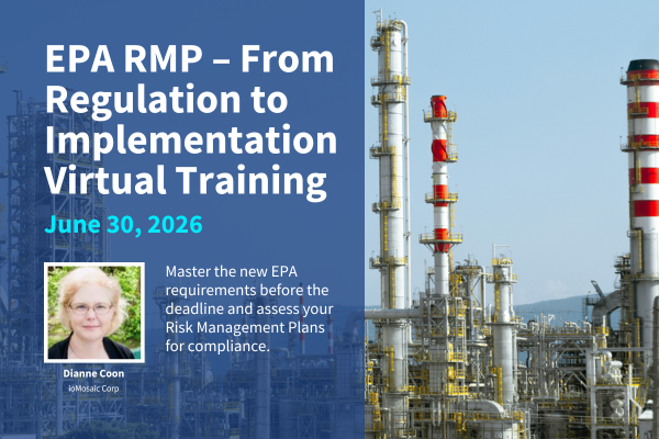 EPA RMP – From Regulation to Implementation Virtual Training June 2026