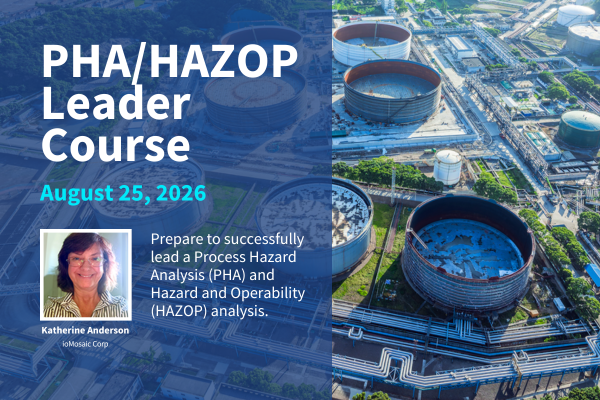 PHA/HAZOP Leader Course Aug 2026